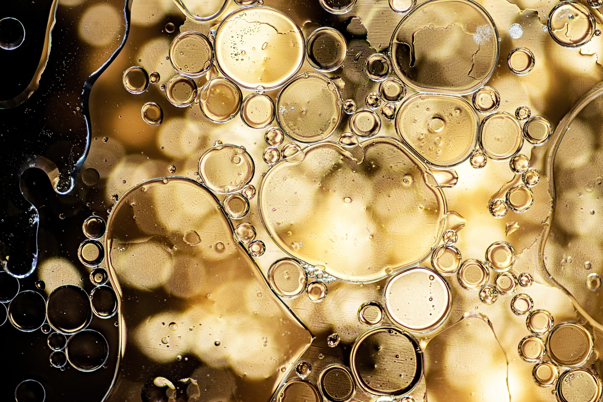 abstract oil bubbles